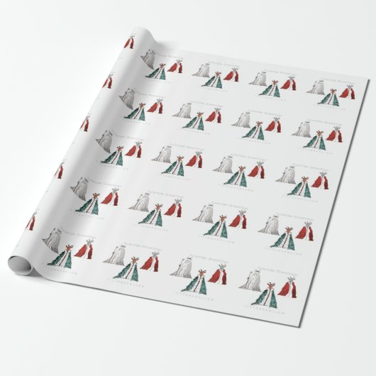 Yule Goat Gift Wrap Cadeaupapier (Uitgerold)