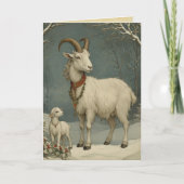  Yule Goat, Happy Yuletide Kaart (Voorkant)