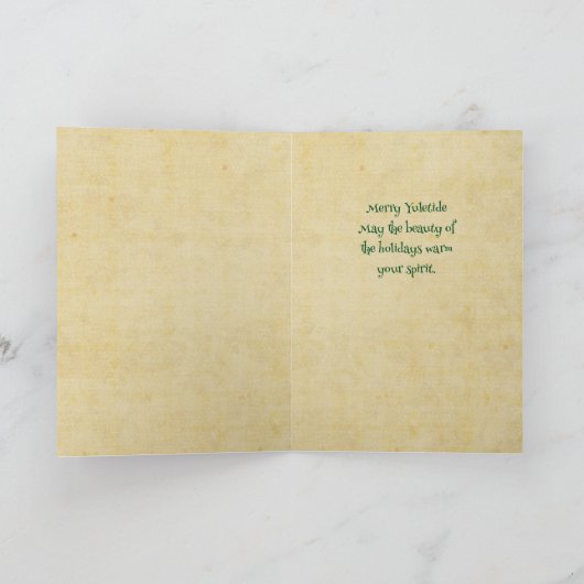  Yule Goat, Happy Yuletide Kaart (Binnen)