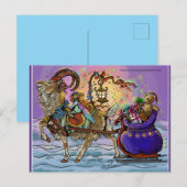 Yule Goat Holiday Magic Feestdagenkaart (Voorkant / Achterkant)