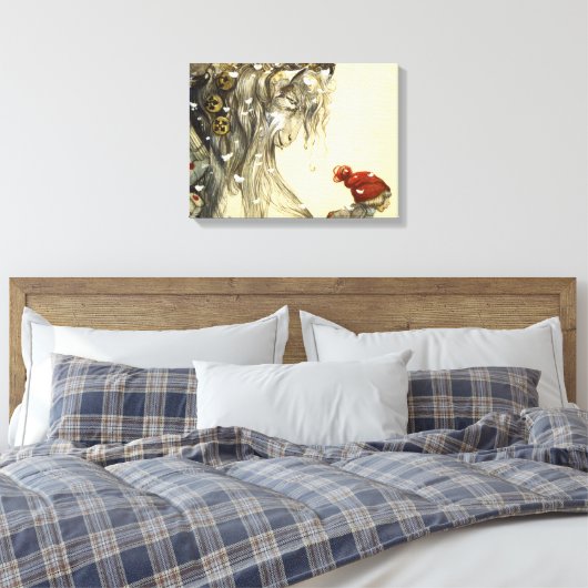 Yule Goat John Bauer Canvas Afdruk (Insitu (Slaapkamer))