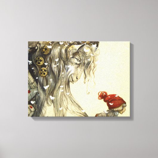 Yule Goat John Bauer Canvas Afdruk (Voorkant)