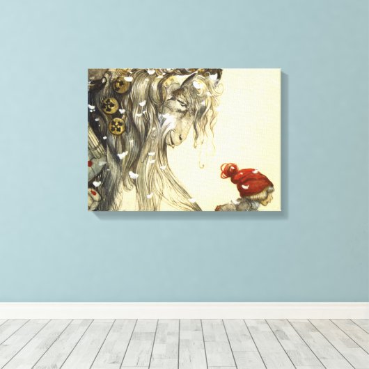 Yule Goat John Bauer Canvas Afdruk (Insitu (Houten vloer))