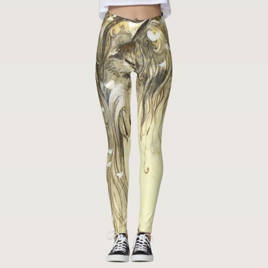 Yule Goat John Bauer Leggings (Voorkant)