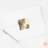 Yule Goat John Bauer Vierkante Sticker (Envelop)