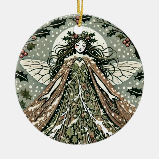 Yule Goddess Winter Solstice Keramisch Ornament (Voorkant)