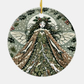 Yule Goddess Winter Solstice Keramisch Ornament (Achterkant)