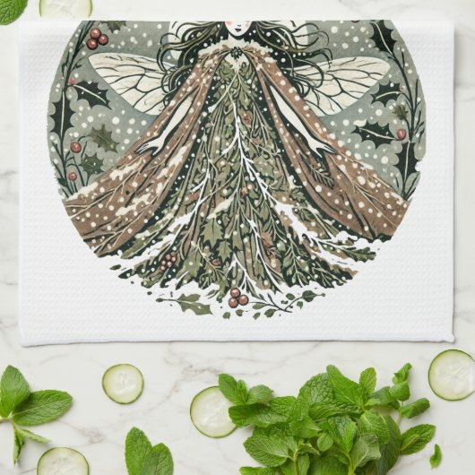 Yule Goddess Winter Solstice Theedoek (Gevouwen)