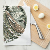 Yule Goddess Winter Solstice Theedoek (Quarter Fold)