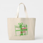 Yule Got It Fun Christmas Slogan Statement Grote Tote Bag (Achterkant)
