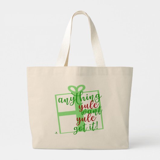 Yule Got It Fun Christmas Slogan Statement Grote Tote Bag (Achterkant)