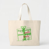 Yule Got It Fun Christmas Slogan Statement Grote Tote Bag (Voorkant)