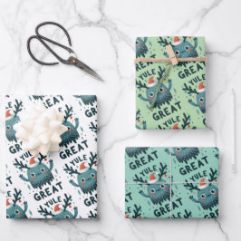 Yule Grote Leuke Kerst Verpakking Papieren Bladen Inpakpapier Vel