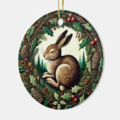 Yule Hare Keramisch Ornament (Links)