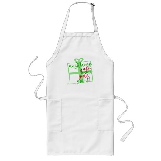 Yule hebt het grappig december kerst zegje lang schort (Voorkant)