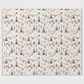 Yule, heidens, Noords, Zonnewende, Winter, Kerstmi Cadeaupapier (Vlak)