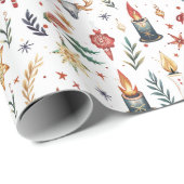 Yule, heidens, Noords, Zonnewende, Winter, Kerstmi Cadeaupapier (Rol Hoek)