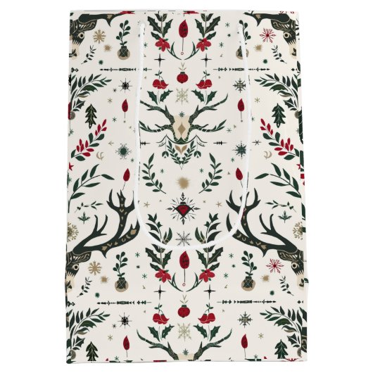 Yule, heidens, Noords, Zonnewende, Winter, Kerstmi Medium Cadeauzakje (Achterkant)