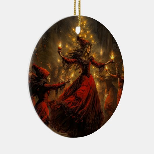 Yule Heks Kerstmis Keramisch Ornament (Rechts)