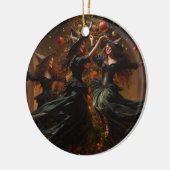Yule Heks Kerstmis Keramisch Ornament (Links)