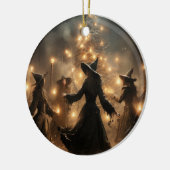 Yule Heks Kerstmis Keramisch Ornament (Links)