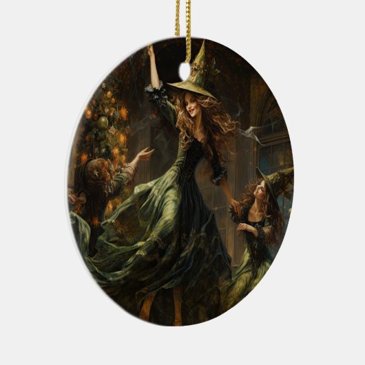 Yule Heks Kerstmis Keramisch Ornament (Rechts)