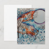 Yule Holiday Cheer Kerstmis Noite Sneeuwkaart Kaart (Voorkant / Achterkant)