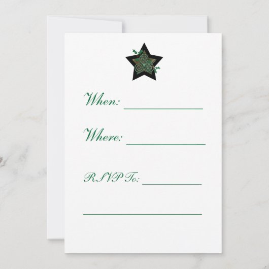 Yule - Joyous Yule - uitnodiging (Achterkant)