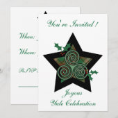 Yule - Joyous Yule - uitnodiging (Voorkant / Achterkant)