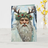 Yule Kaart gevouwen Wenskaart (Gele Bloem)