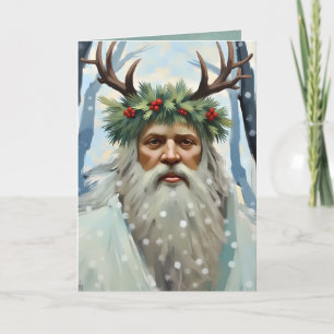 Yule Kaart gevouwen Wenskaart