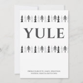 Yule kerstboom gepersonaliseerd feestdagenkaart (Voorkant)