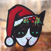 Yule Kitty Cat Raamsticker (Vel 2)
