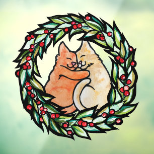 Yule Kitty Cats Raamsticker