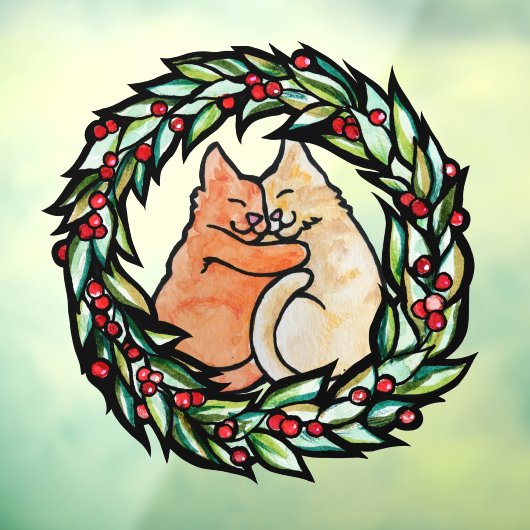 Yule Kitty Cats Raamsticker (Vel 3)