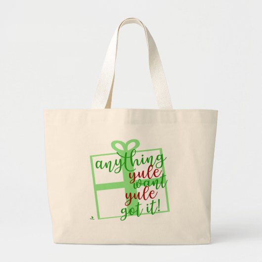 Yule Krijgt Het Leuk Kerst Slogan Statement Grote Tote Bag (Voorkant)