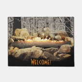 Yule-log branden deurmat (Voorkant)