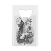 Yule Log en de kerstman Creditkaart Flessenopener (Voorkant)