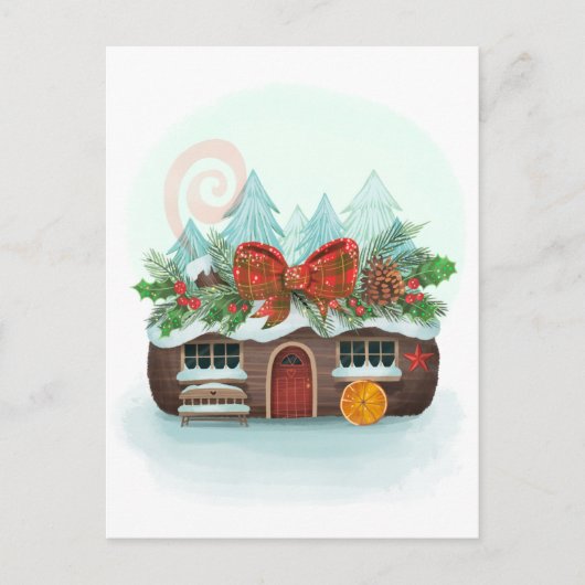 Yule Log House Briefkaart (Voorkant)