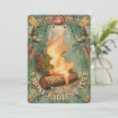 Yule Log  Stijl Winter Solstice Yule Feestdagenkaart (Staand voorkant)