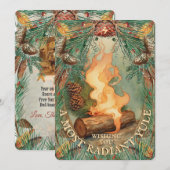 Yule Log  Stijl Winter Solstice Yule Feestdagenkaart (Voorkant / Achterkant)