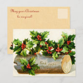  Yule Log Vakantie Feestdagenkaart (Voorkant / Achterkant)