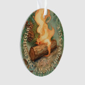 Yule Log  Winterzonnewende Tweezijdig Acryl Ornament (voorkant)
