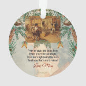 Yule Log  Winterzonnewende Tweezijdig Acryl Ornament (achterkant)