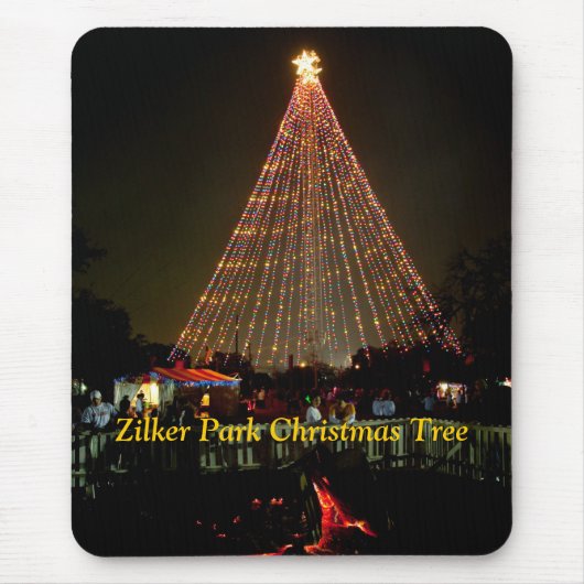 Yule Log, Zilker Park kerstboom Muismat (Voorkant)