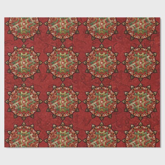 Yule Mandala Cadeaupapier (Vlak)