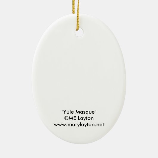 Yule Masque Ornament van Mary Layton (Achterkant)