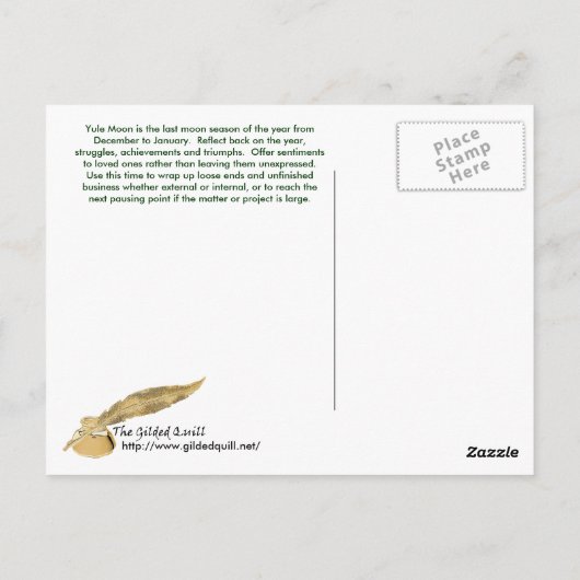 Yule Moon Briefkaart (Achterkant)