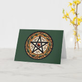 Yule Pentacle Kaart (Gele Bloem)