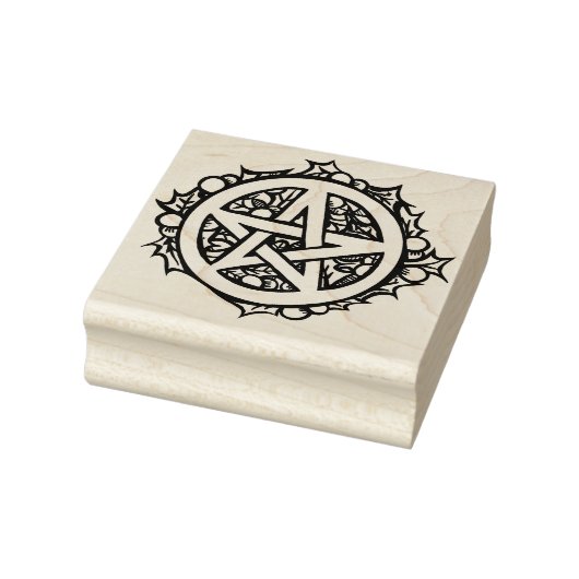 Yule Pentacle Merry Yule Blessings Rubberstempel (Stempel)